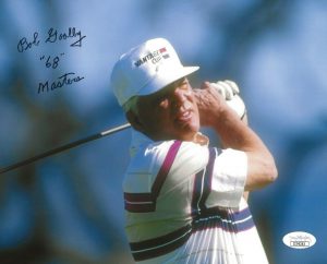 BOB GOALBY 1968 MASTERS WINNER SIGNED GOLF 8×10 PHOTO AUTOGRAPHED JSA  COLLECTIBLE MEMORABILIA