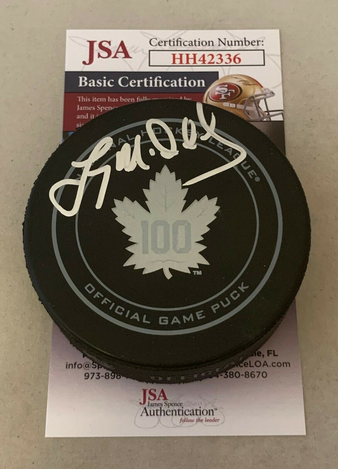 Lanny McDonald signed Toronto Maple Leafs 100th Anniversary Game Puck ...