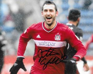 JONATHAN CAMPBELL SIGNED CHICAGO FIRE MLS SOCCER 8×10 PHOTO AUTOGRAPHED 3  COLLECTIBLE MEMORABILIA