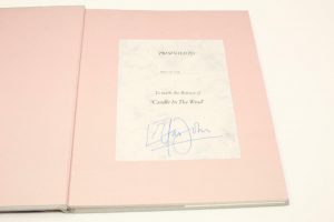 ELTON JOHN SIGNED AUTOGRAPH “MARYLN MONROE: AN APPRECIATION” BOOK – VERY RARE!  COLLECTIBLE MEMORABILIA