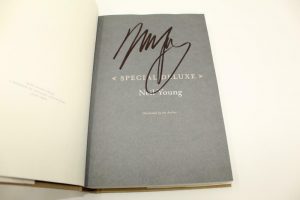 NEIL YOUNG SIGNED AUTOGRAPH “SPECIAL DELUXE” BOOK – CSNY, BUFFALO SPRINGFIELD  COLLECTIBLE MEMORABILIA
