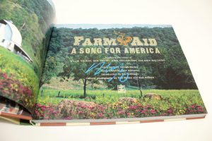 NEIL YOUNG SIGNED AUTOGRAPH “FARM AIR A SONG FOR AMERICA” BOOK – CSNY, VERY RARE  COLLECTIBLE MEMORABILIA