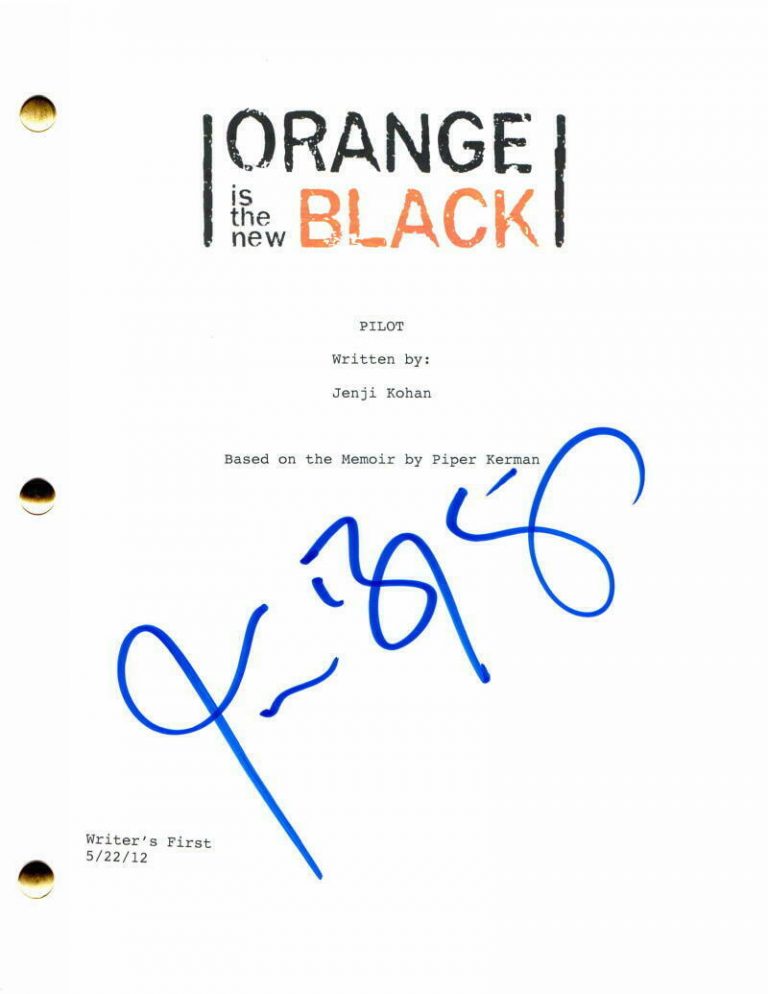 JASON BIGGS SIGNED AUTOGRAPH ORANGE IS THE NEW BLACK PILOT SCRIPT – AMERICAN PIE COLLECTIBLE MEMORABILIA