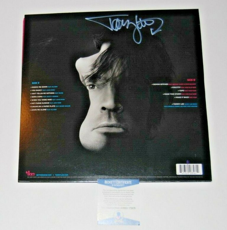 TOMMY LEE SIGNED (ANDRO) MOTLEY CRUE VYNIL AUTOGRAPHED RECORD ALBUM LP BECKETT  COLLECTIBLE MEMORABILIA