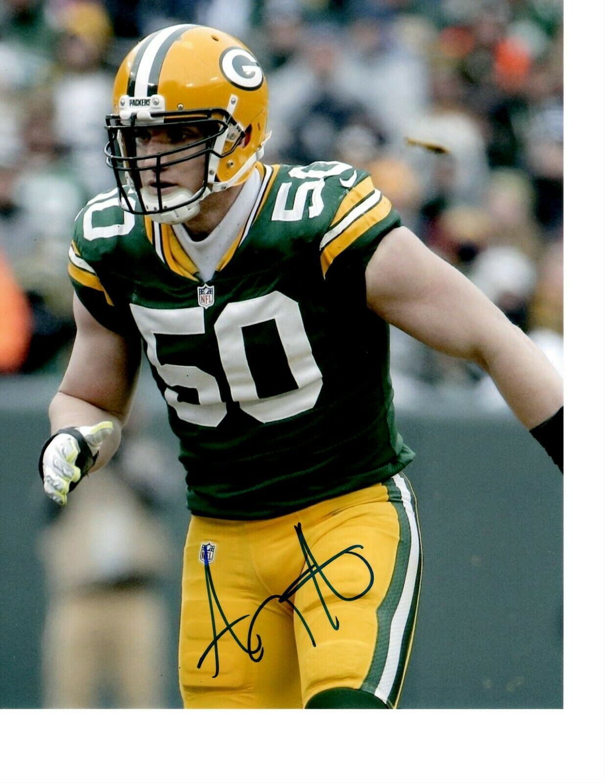 AJ HAWK GREEN BAY PACKERS SIGNED 50 8X10 Collectible Memorabilia Autographia