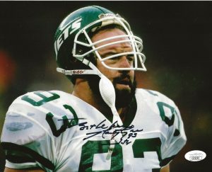 MARTY LYONS SIGNED NEW YORK JETS 8×10 PHOTO AUTOGRAPHED SACK EXCHANGE JSA  COLLECTIBLE MEMORABILIA