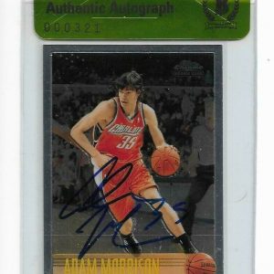ZAGS ADAM MORRISON signed autographed 2006-07 CHROME ROOKIE CARD RC BECKETT BAS Collectible Memorabilia