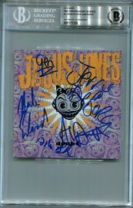 JESUS JONES SIGNED AUTOGRAPHED DOUBT CD COVER BECKETT (BAS) RIGHT HERE RIGHT NOW  COLLECTIBLE MEMORABILIA