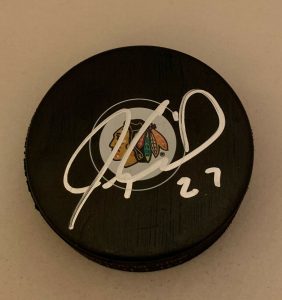 JEREMY ROENICK SIGNED CHICAGO BLACKHAWKS PUCK AUTOGRAPHED HAWKS  COLLECTIBLE MEMORABILIA