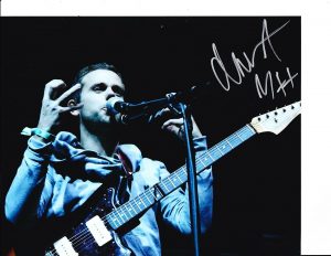 M83 ANTHONY GONZALEZ SIGNED WITH GUITAR ON STAGE 8X10  COLLECTIBLE MEMORABILIA