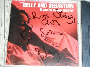 BELLE AND SEBASTIAN GROUP SIGNED IF YOU WERE FEELING SINISTER CD COVER  COLLECTIBLE MEMORABILIA