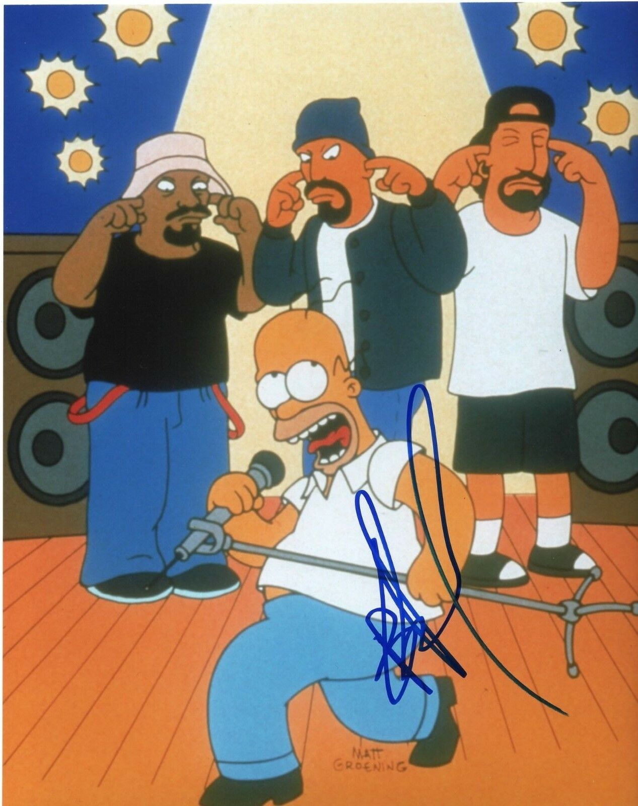 CYPRESS HILL B REAL SIGNED SIMPSONS 8X10 Collectible Memorabilia ...