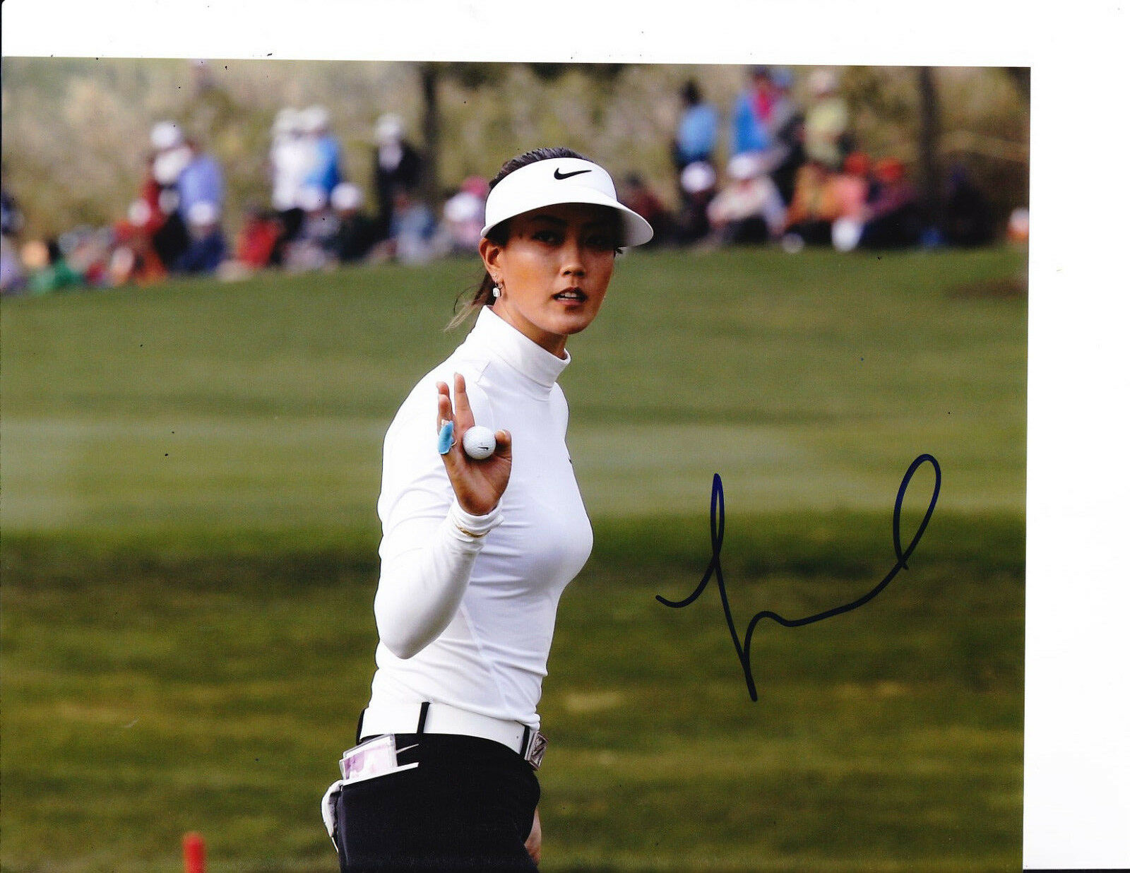 LPGA SUPERSTAR MICHELLE WIE SIGNED THANKING CROWD 8X10 SUPER HOT ...