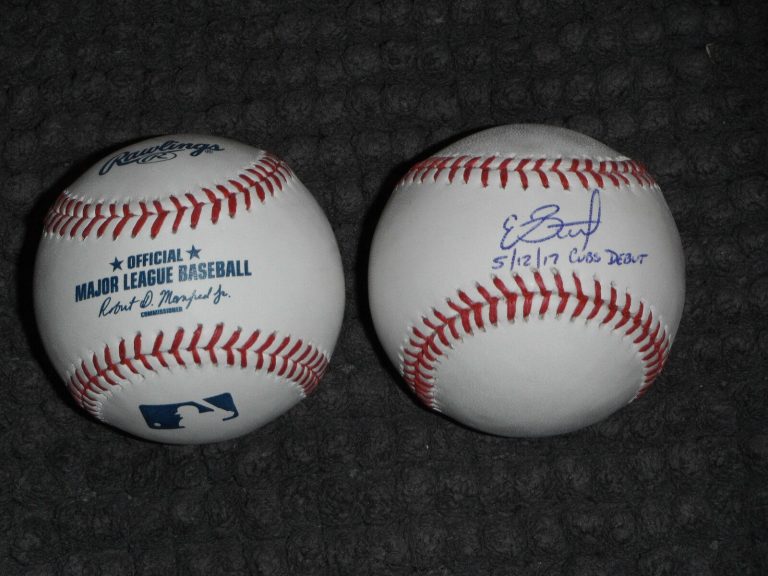CHICAGO CUBS EDDIE BUTLER SIGNED ROML BASEBALL 5/12/17 CUBS DEBUT DATE  COLLECTIBLE MEMORABILIA