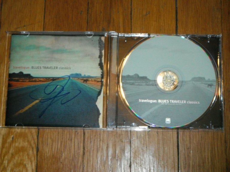 BLUES TRAVELER JOHN POPPER SIGNED TRAVELOGUE CD COVER  COLLECTIBLE MEMORABILIA