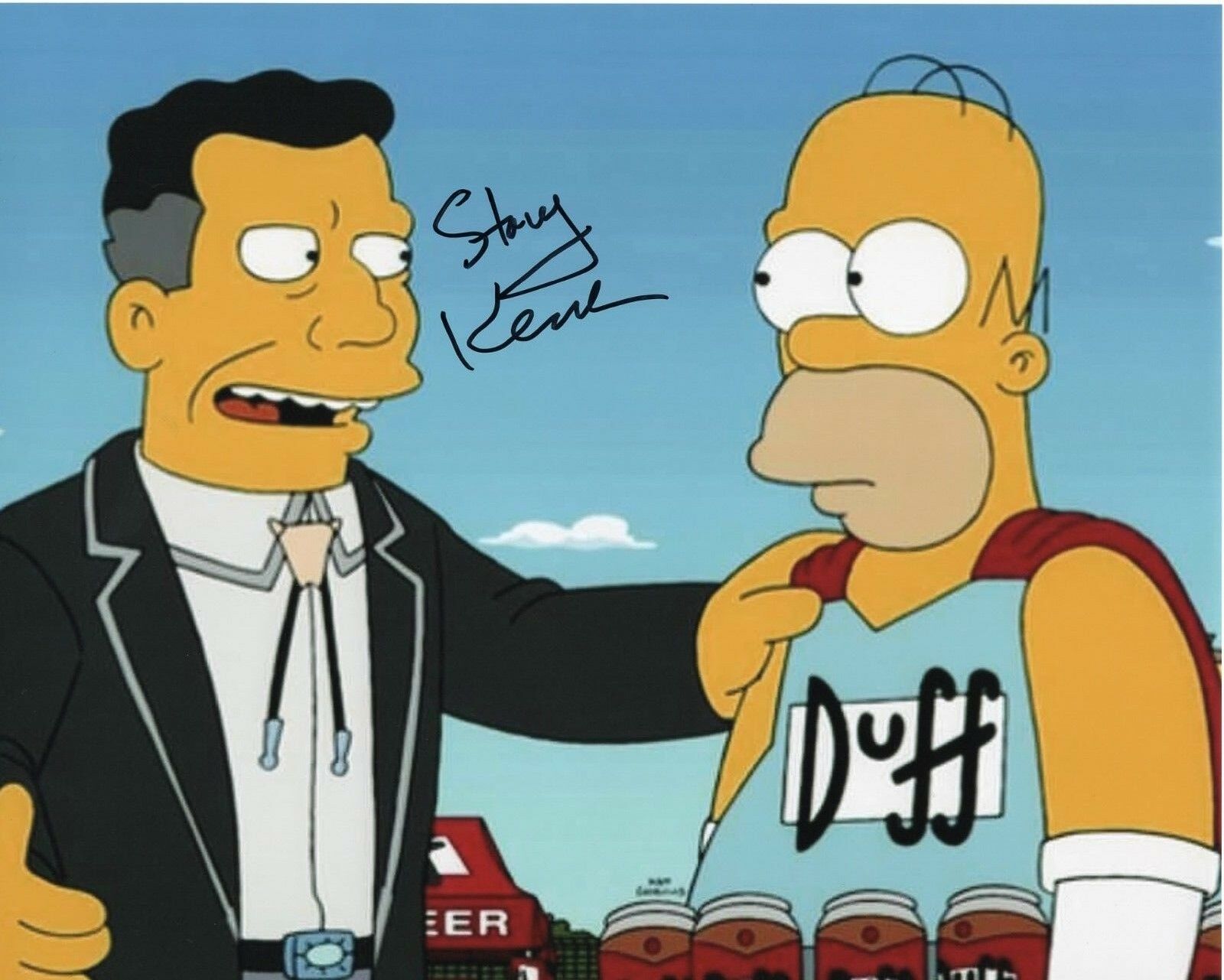 THE SIMPSONS STACY KEACH SIGNED HOWARD K. DUFF WITH HOMER 8X10 ...