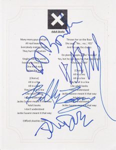 X GROUP SIGNED ADULT BOOKS LYRIC SHEET  COLLECTIBLE MEMORABILIA