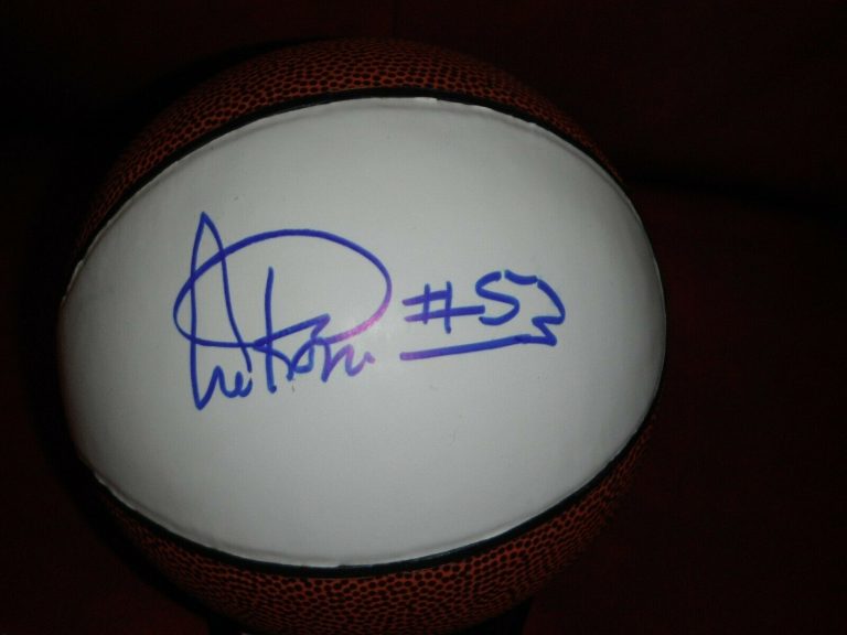 CHICAGO BULLS ARTIS GILMORE SIGNED MINI WHITE LEATHER BALL  COLLECTIBLE MEMORABILIA