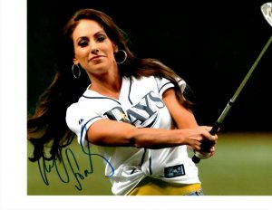 GOLF REPORTER HOLLY SONDERS SIGNED MLB OPENING CHIP 8X10  COLLECTIBLE MEMORABILIA