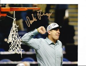 NOTRE DAME FIGHTING IRISH MIKE BREY SIGNED NET CUT DOWN 8X10  COLLECTIBLE MEMORABILIA