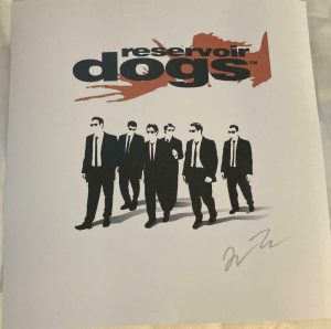 QUENTIN TARANTINO SIGNED AUTOGRAPH CLASSIC RESERVOIR DOGS POSTER 12X12 PHOTO COA  COLLECTIBLE MEMORABILIA