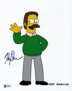HARRY SHEARER AUTOGRAPHED SIGNED THE SIMPSONS NED FLANDERS BAS COA 8X10 PHOTO  COLLECTIBLE MEMORABILIA