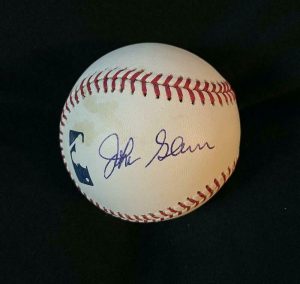 SENATOR JOHN GLENN SIGNED OMLB BASEBALL BALL – FRIENDSHIP 7, MERCURY ASTRONAUT  COLLECTIBLE MEMORABILIA