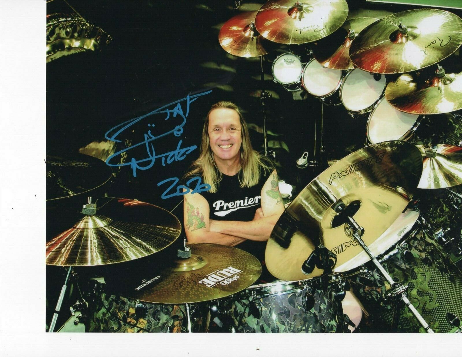 NICKO MCBRAIN SIGNED 8X10 IRON MAIDEN Collectible Memorabilia | Autographia