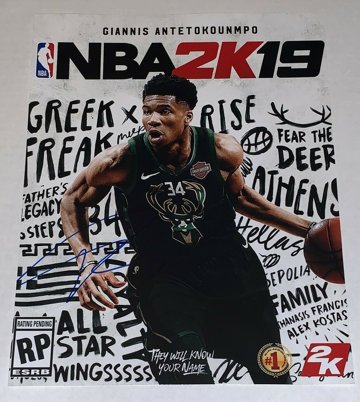 giannis antetokounmpo milwaukee bucks autographed nike