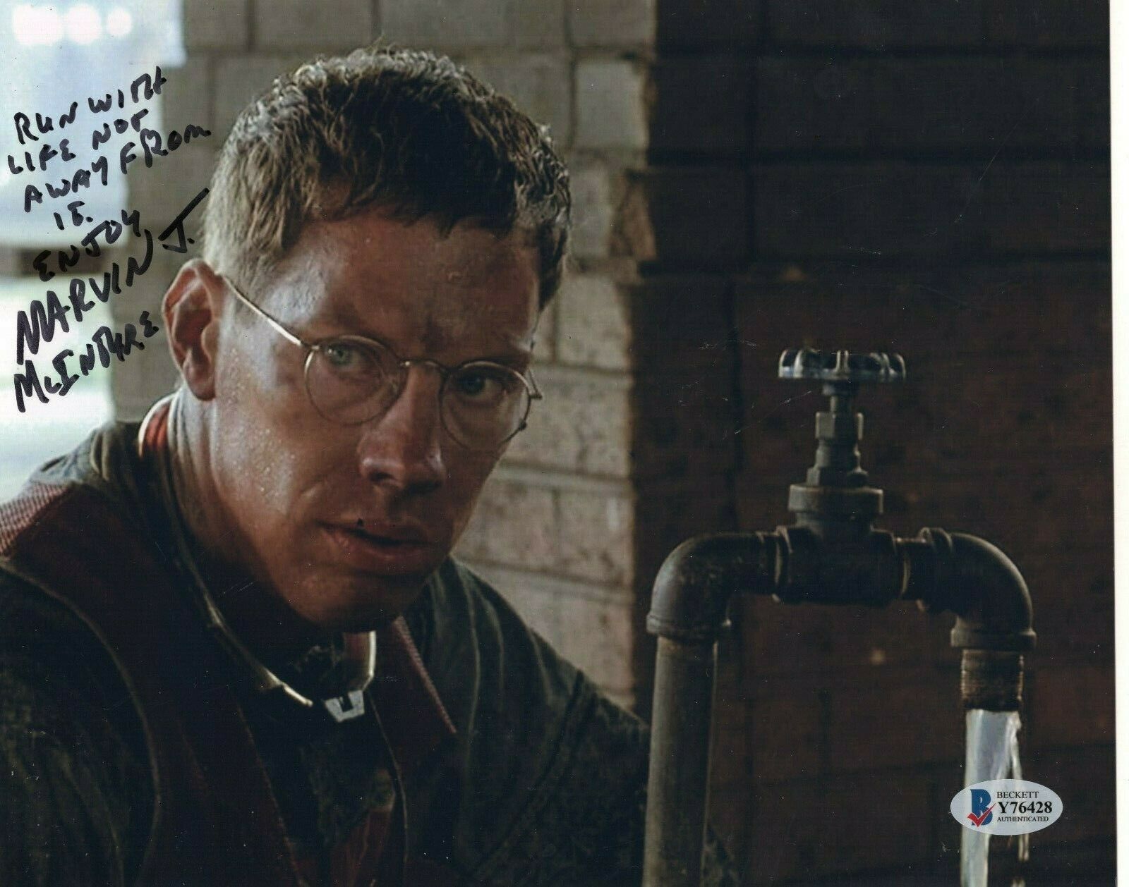 Marvin J. McIntyre The Running Man Signed 8x10 Photo w/Beckett COA Y76428 Collectible