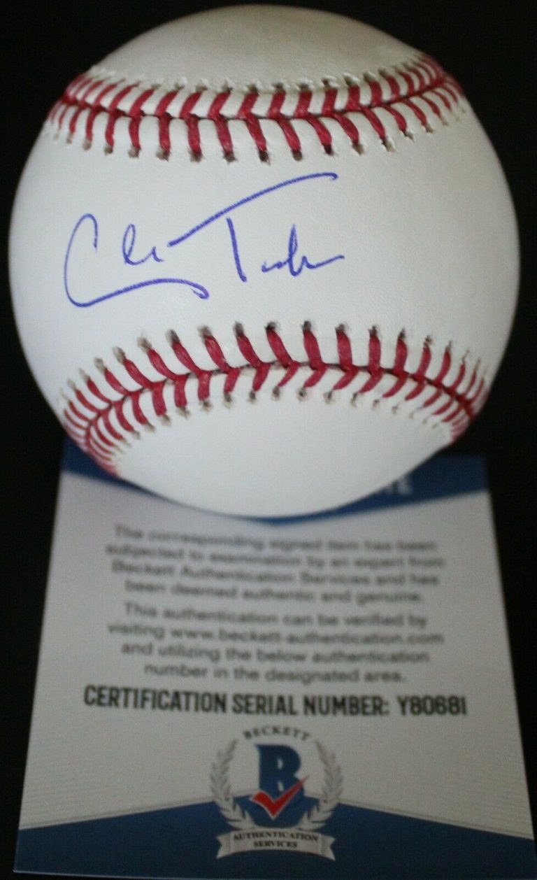 COLE TUCKER PITTSBURGH PIRATES SIGNED MAJOR LEAGUE BASEBALL W/BECKETT COA Y80681  COLLECTIBLE MEMORABILIA