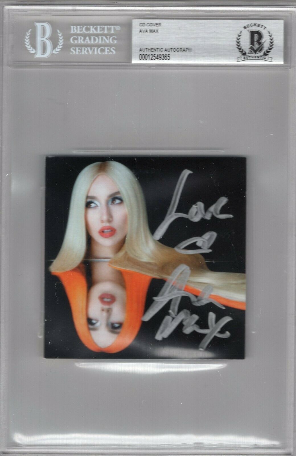 Ava Max Signed Heaven & Hell CD Cover w/Beckett BAS COA Slab Slabbed #1 ...