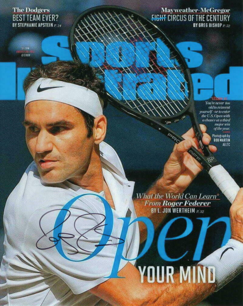 ROGER FEDERER SIGNED AUTOGRAPH 8X10 PHOTO - SPORTS ILLUSTRATED IMAGE ...