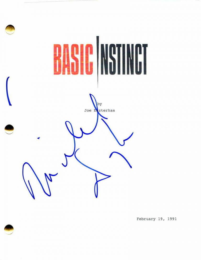 MICHAEL DOUGLAS SIGNED AUTOGRAPH BASIC INSTINCT FULL MOVIE SCRIPT – VERY RARE!  COLLECTIBLE MEMORABILIA