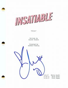 DEBBY RYAN SIGNED AUTOGRAPH INSATIABLE FULL PILOT SCRIPT – DISNEY THE SUIT LIFE  COLLECTIBLE MEMORABILIA