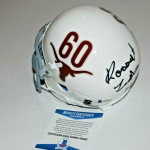 ROOSEVELT LEAKS signed (TEXAS LONGHORNS) mini football helmet BECKETT BAS S09962 Collectible Memorabilia