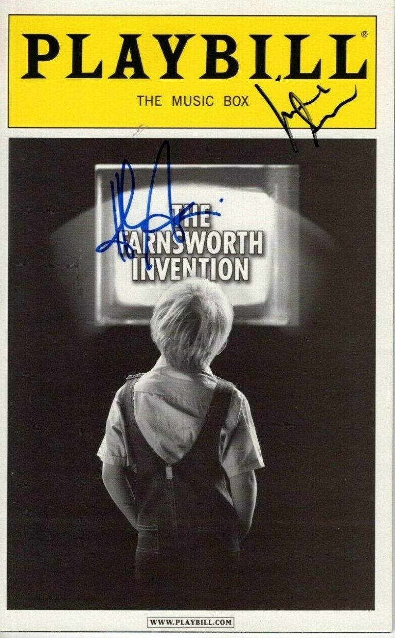 HANK AZARIA AND JIMMI SIMPSON SIGNED AUTOGRAPH THE FARNSWORTH INVENTION PLAYBILL  COLLECTIBLE MEMORABILIA