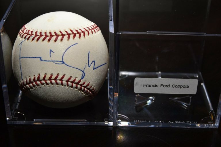 FRANCIS FORD COPPOLA SIGNED AUTOGRAPHED RAWLINGS BASEBALL  COLLECTIBLE MEMORABILIA