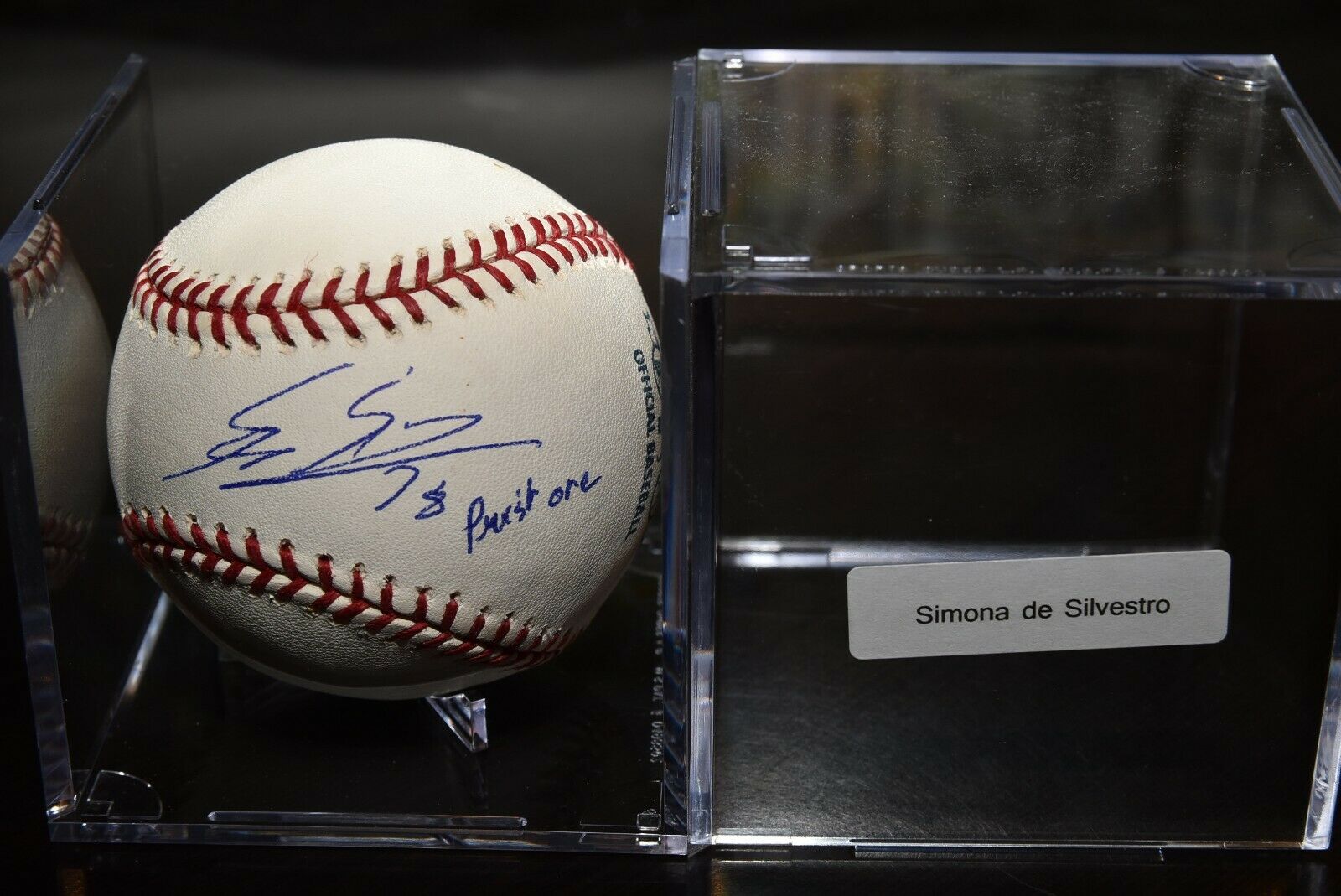 SIMONA DE SILVESTRO signed autographed RAWLINGS baseball Collectible Memorabilia Autographia