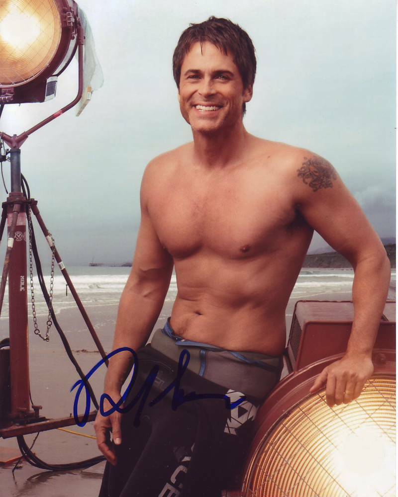 ROB LOWE Signed SEXY SURFER SURFING Photo w/ Hologram COA Collectible ...