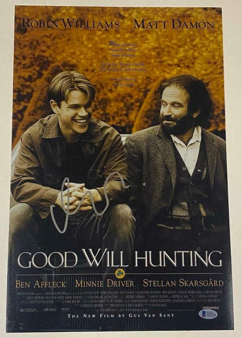 MATT DAMON GOOD WILL HUNTING SIGNED 12X18 PHOTO AUTHENTIC AUTOGRAPH ...