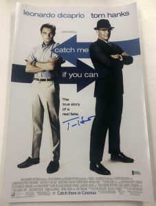 TOM HANKS SIGNED CATCH ME IF YOU CAN 12X18 PHOTO AUTOGRAPH BECKETT COA  COLLECTIBLE MEMORABILIA