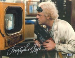 CHRISTOPHER LLOYD SIGNED 11X14 PHOTO BACK TO THE FUTURE DOC BROWN AUTO BECKETT H  COLLECTIBLE MEMORABILIA