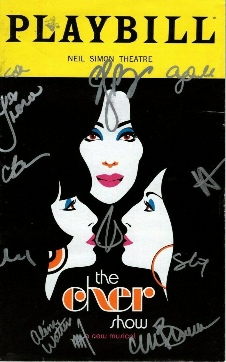 THE CHER SHOW A NEW MUSICAL SIGNED CAST PLAYBILL W/ HOLOGRAM COA  COLLECTIBLE MEMORABILIA