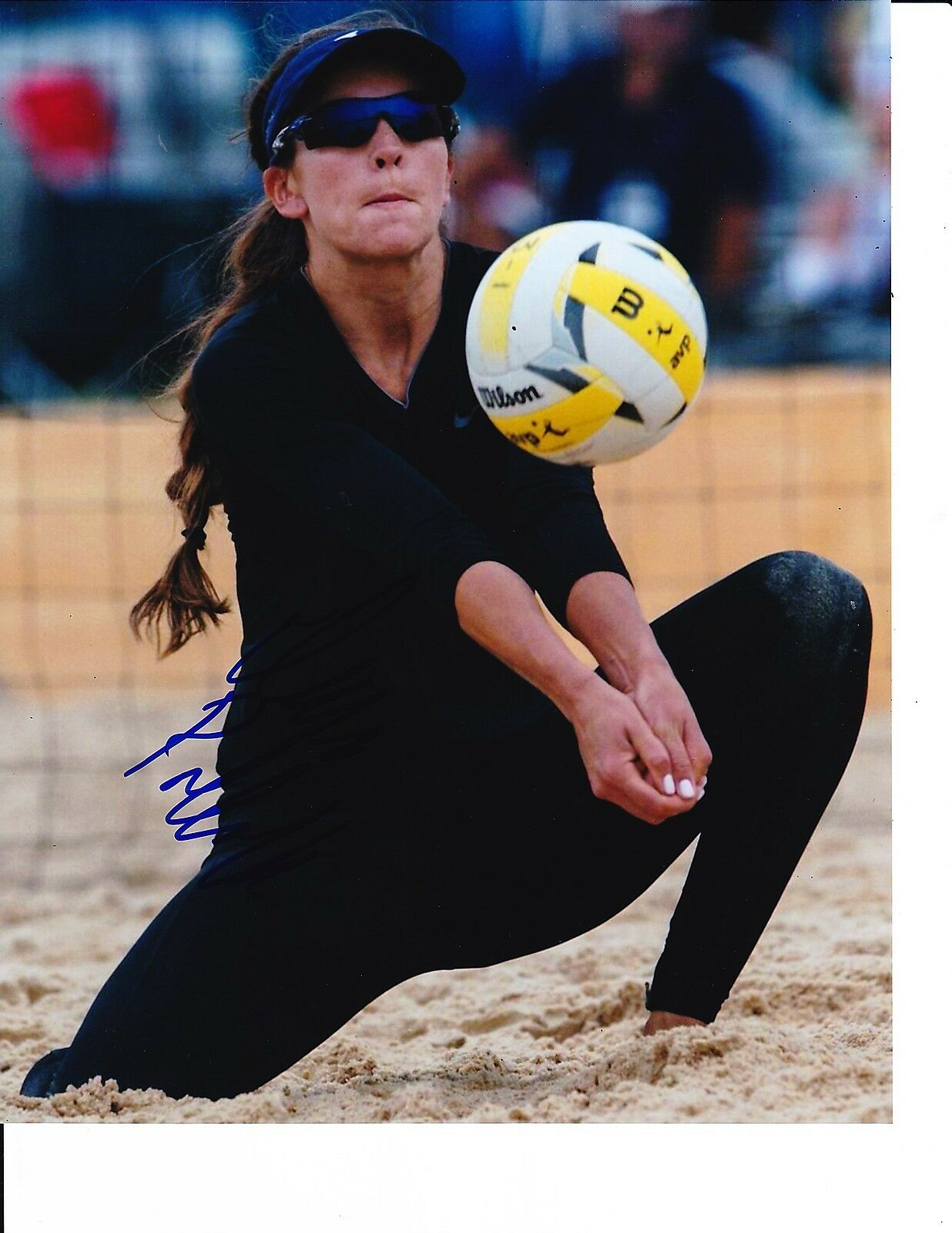 IRENE POLLOCK SIGNED BLACK SUIT BEACH VOLLEYBALL 8X10 AVP Collectible ...