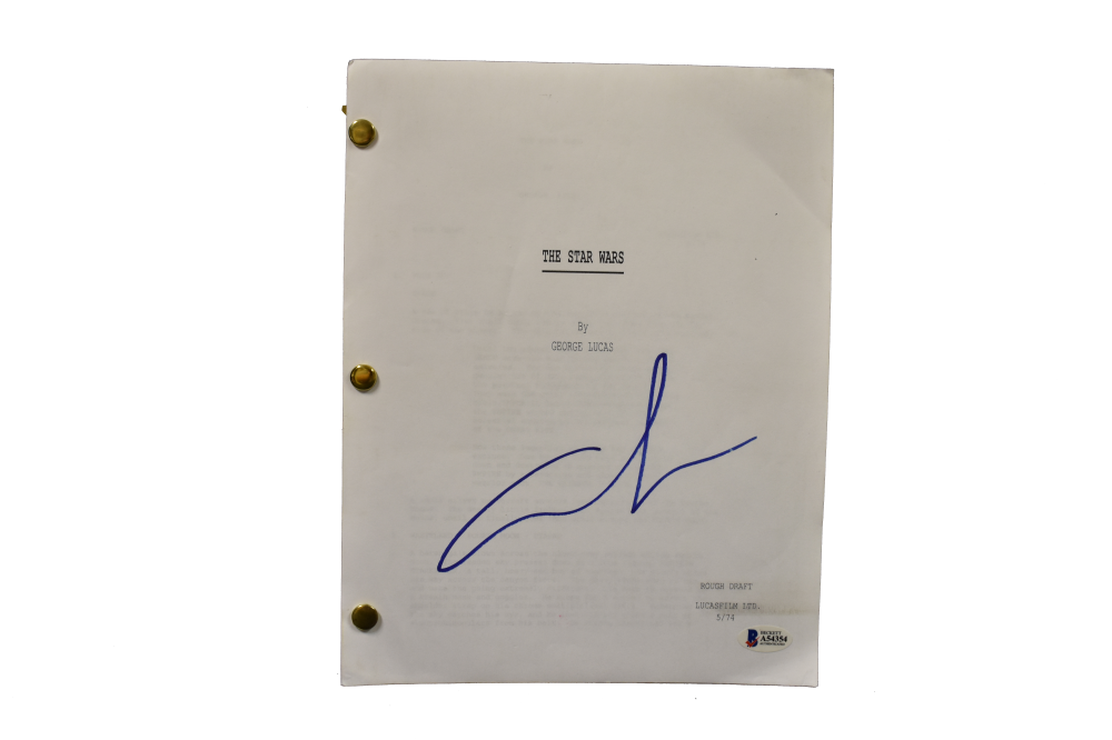 George Lucas Signed Signed Star Wars A New Hope Full Script Autograph 