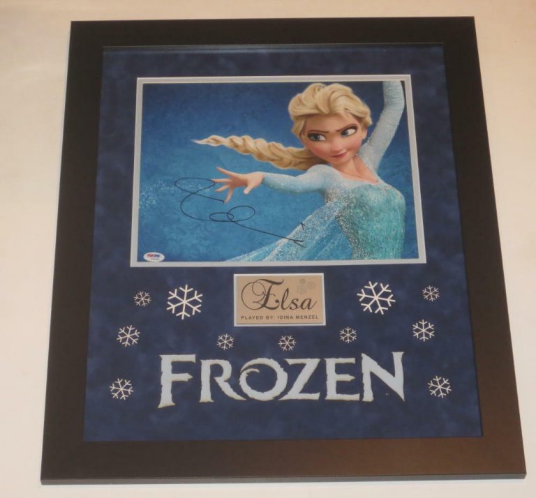 IDINA MENZEL SIGNED 11X14 PHOTO FROZEN ELSA PROFESSIONALLY FRAMED AUTOGRAPH PSA  COLLECTIBLE MEMORABILIA