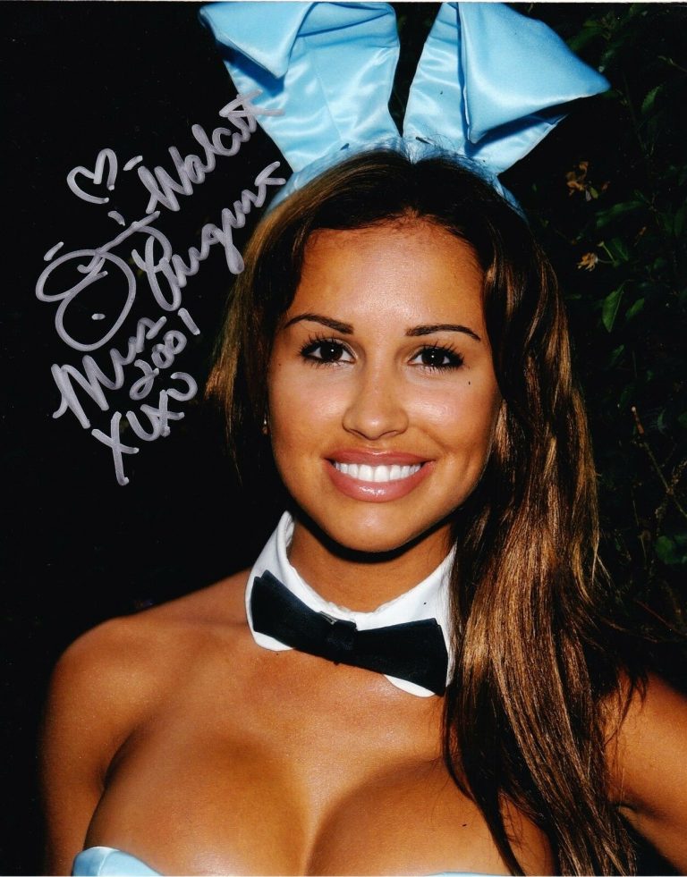JENNIFER WALCOTT SIGNED 8X10 PHOTO AUTHENTIC AUTOGRAPH PLAYBOY AUGUST