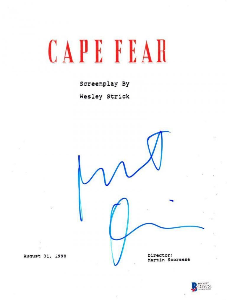 ROBERT DENIRO SIGNED CAPE FEAR FULL SCRIPT AUTHENTIC AUTOGRAPH BECKETT COA  COLLECTIBLE MEMORABILIA