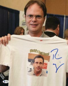 RAINN WILSON DWIGHT SIGNED THE OFFICE 11X14 PHOTO AUTOGRAPH PROOF BECKETT COA G  COLLECTIBLE MEMORABILIA